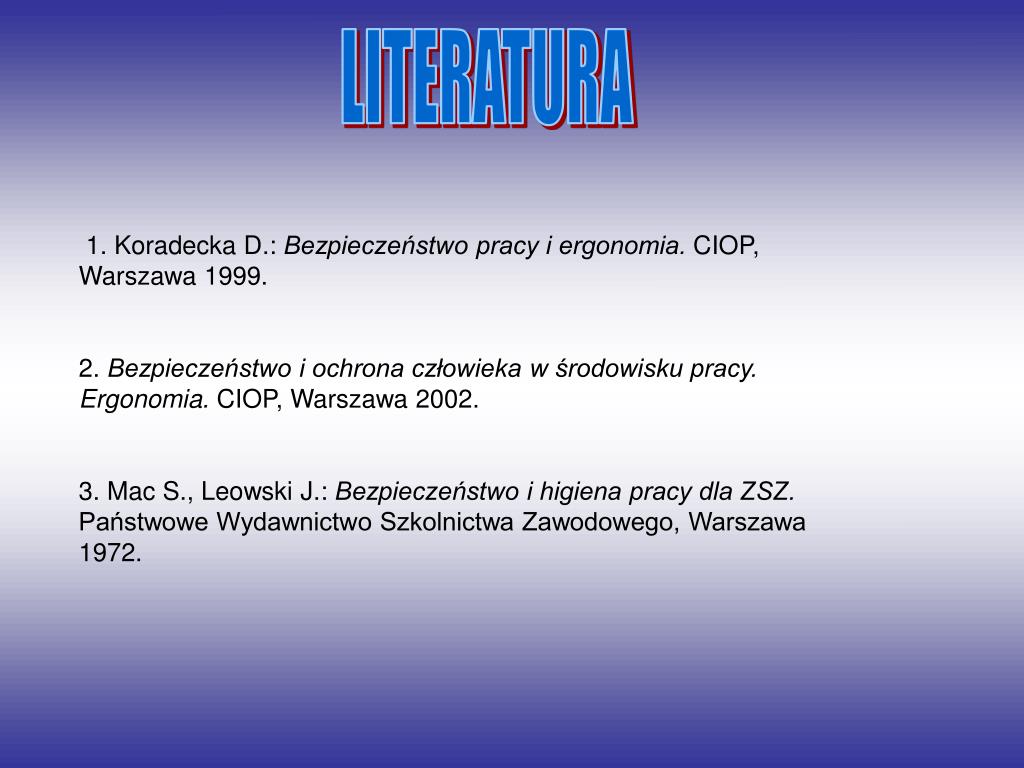 Na Wiedzę Ergonomiczną Składają Się PPT - Ergonomia w kształtowaniu warunków pracy PowerPoint Presentation