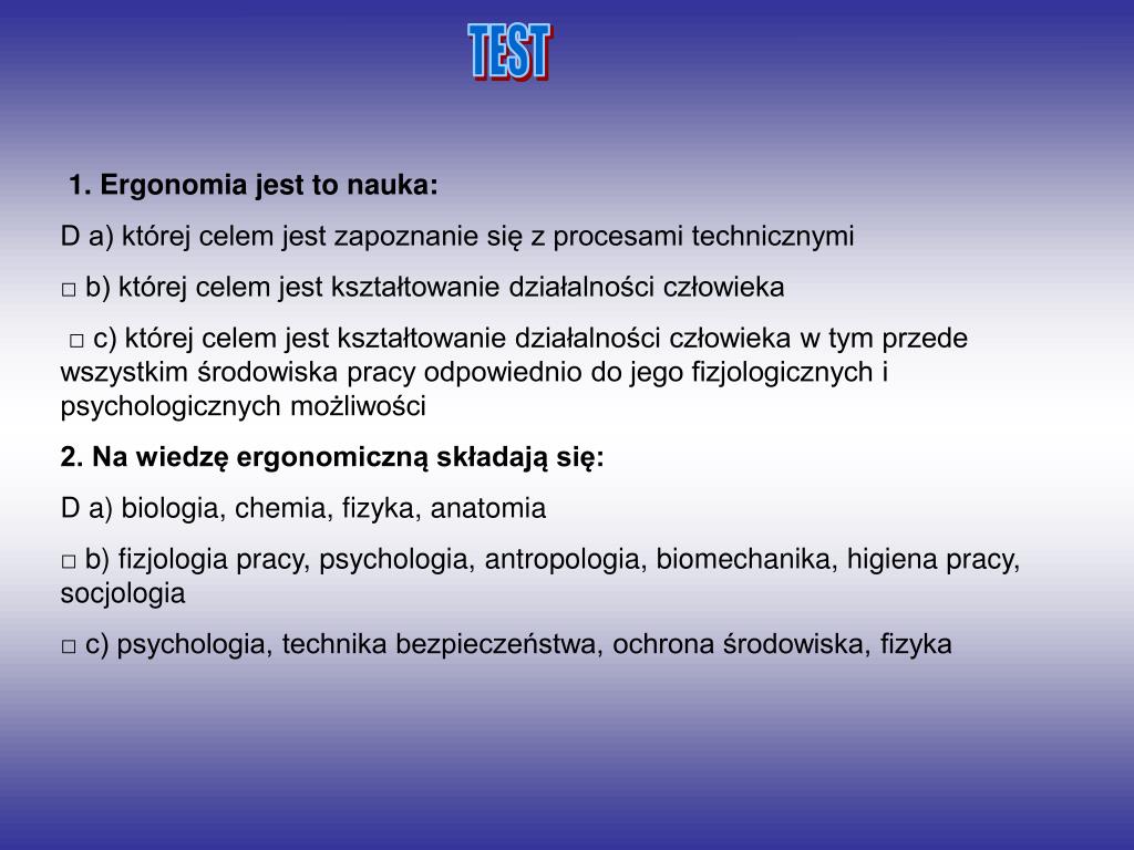 Na Wiedzę Ergonomiczną Składają Się