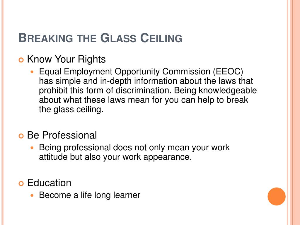 Ppt Breaking The Glass Ceiling Powerpoint Presentation