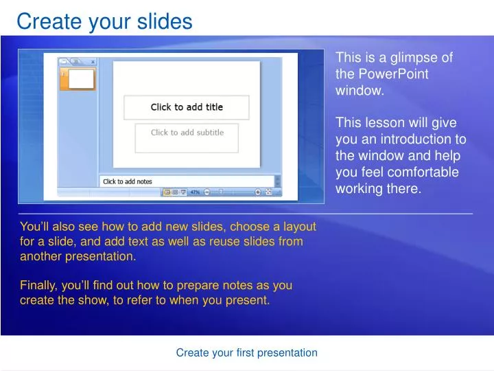 create your slides n.