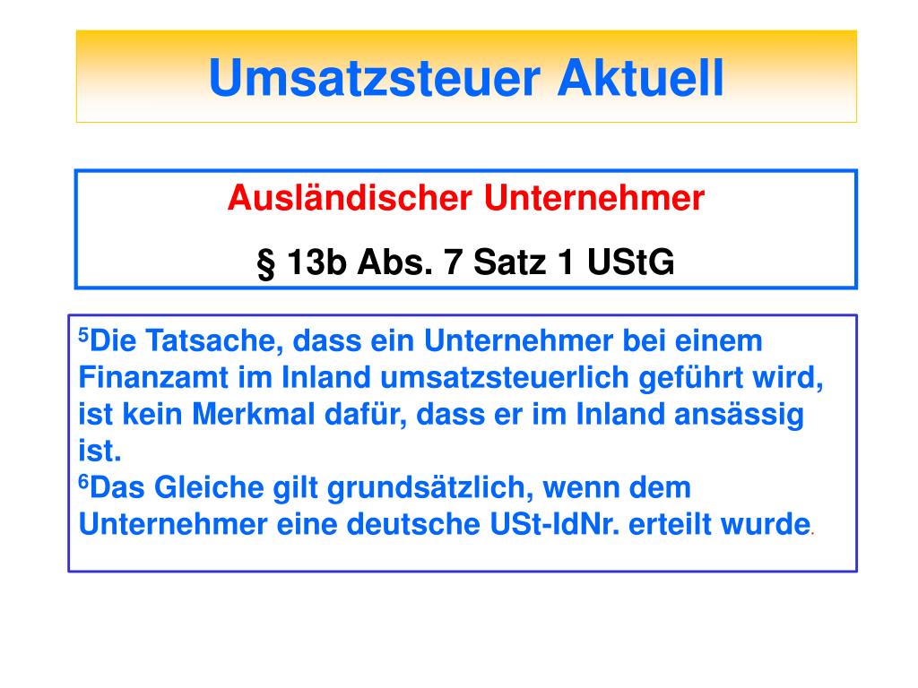 PPT - Systemfolien: Umsatzsteuer Stand: November 2011 PowerPoint