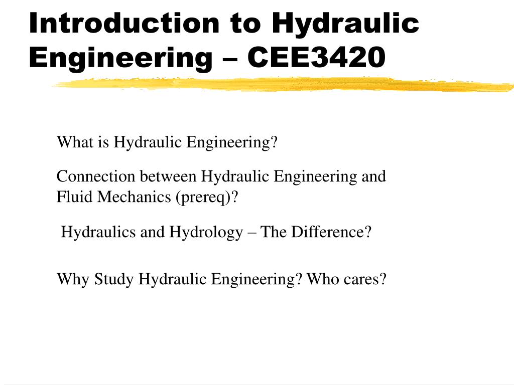 hydraulic engineering thesis