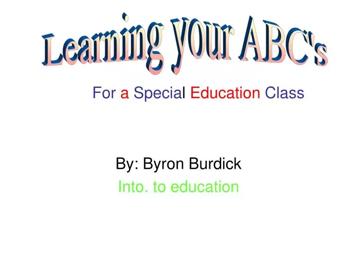 by byron burdick into to education n.