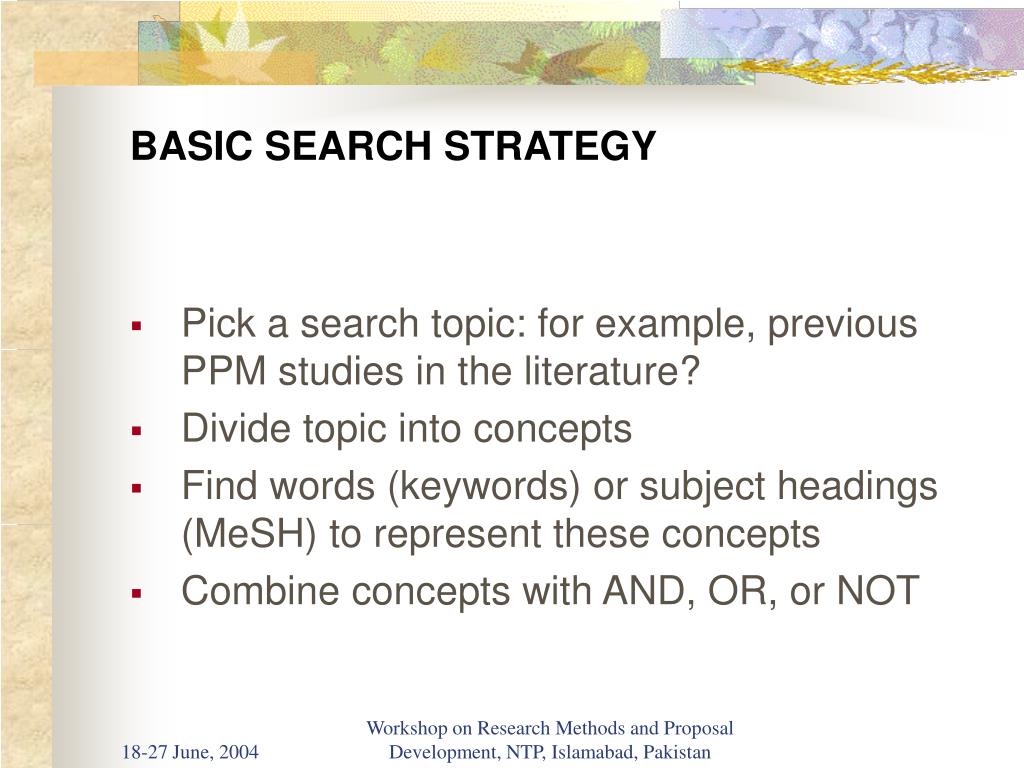 dissertation search strategy