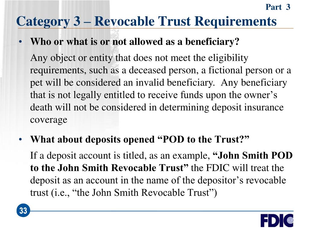Fdic Insurance Limits Irrevocable Trusts