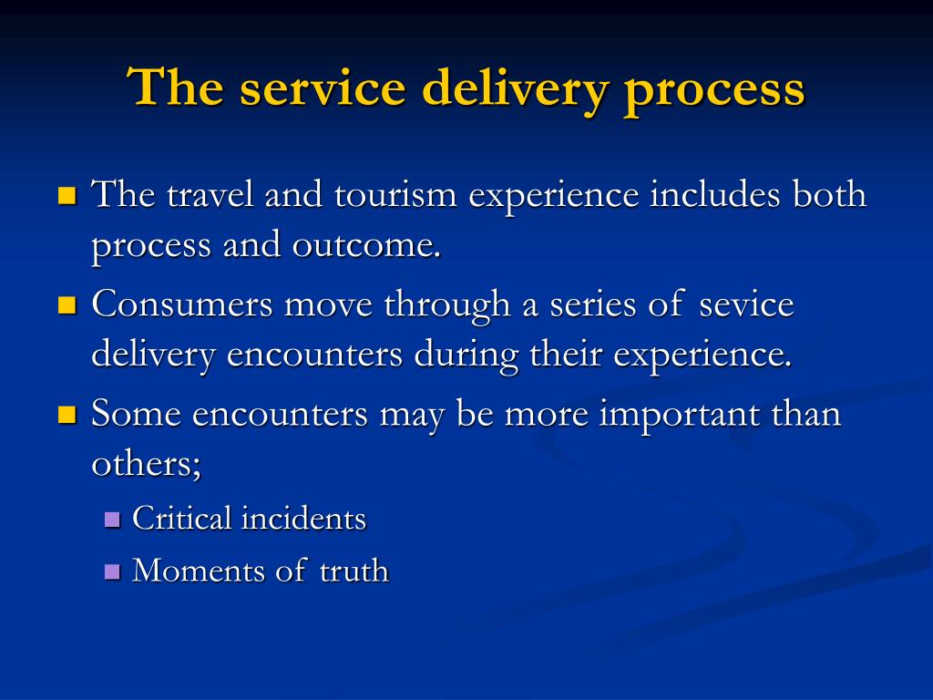 service delivery in tourism industry