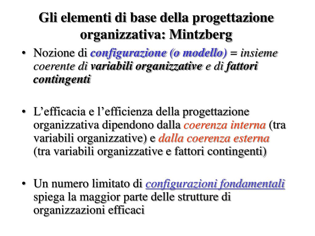 PPT - Le configurazioni organizzative: il contributo di Mintzberg  PowerPoint Presentation - ID:946175