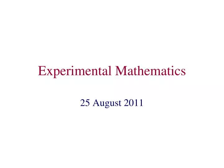 experimental mathematics n.