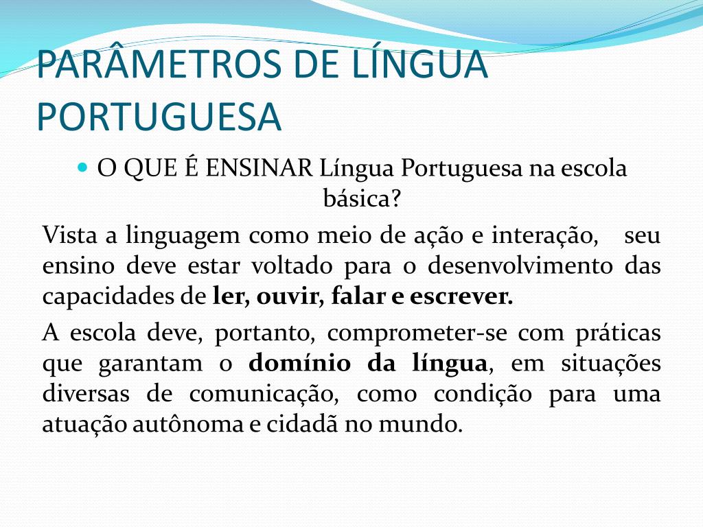 A língua portuguesa