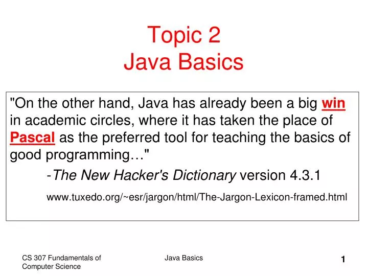 PPT - Topic 2 Java Basics PowerPoint Presentation, free download - ID ...