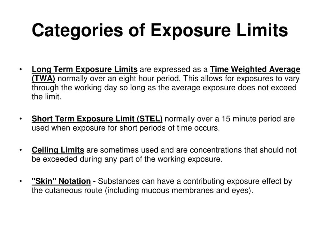 PPT HYGIENE STANDARDS AND OCCUPATIONAL EXPOSURE LIMITS PowerPoint
