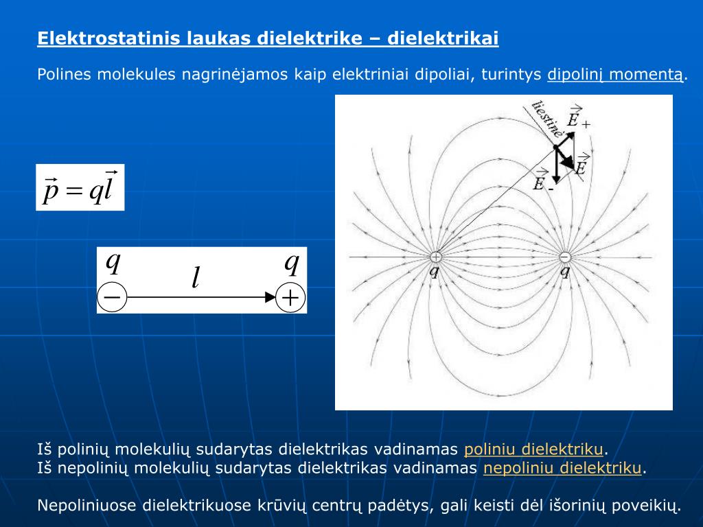 PPT - Elektrostatinis laukas dielektrike PowerPoint Presentation, free  download - ID:949879