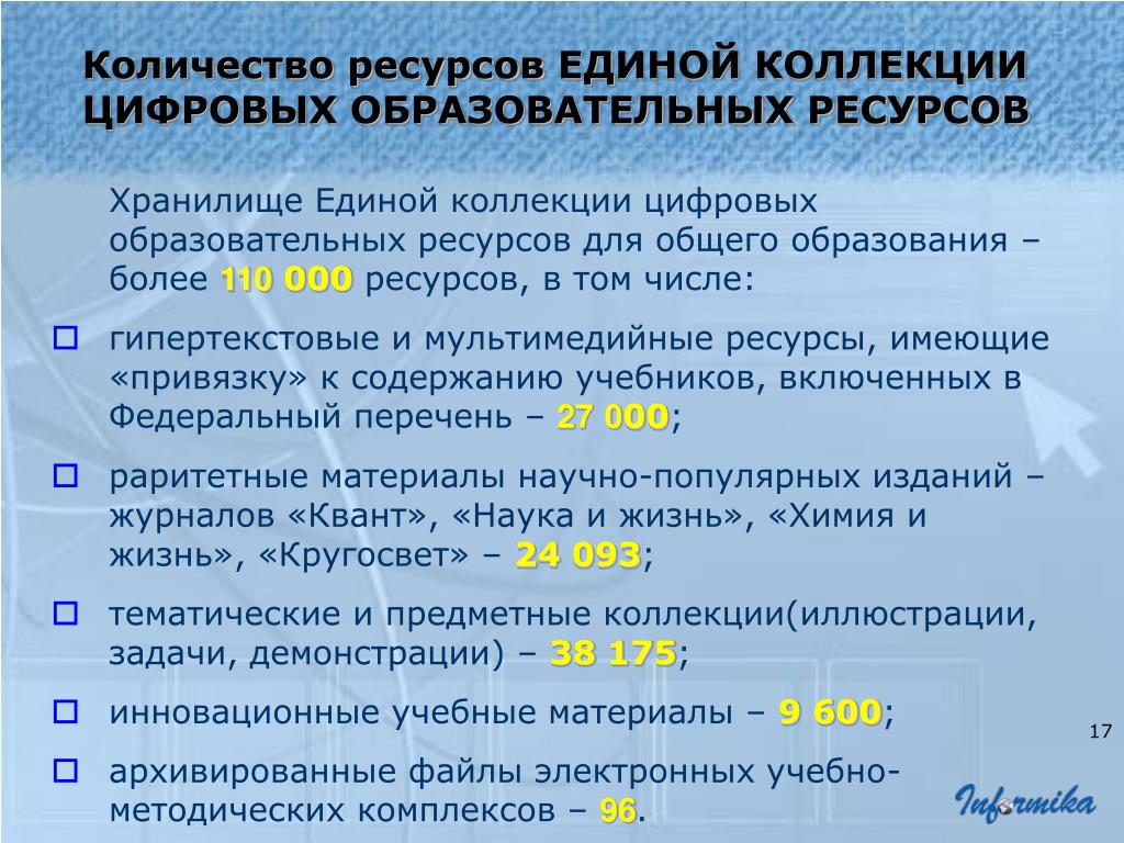 Региональные образовательные ресурсы характеристика. Характеристика федерального образовательного ресурса. Хранилище ресурсов.