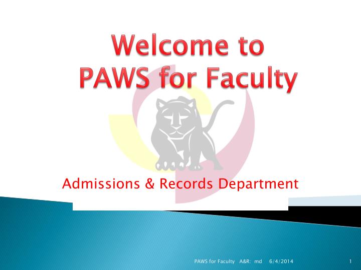 admissions records department n.