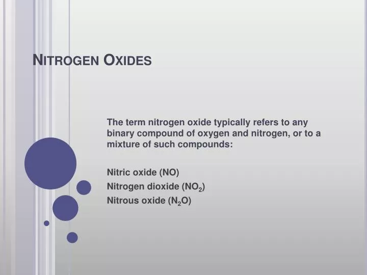 nitrogen oxides n.
