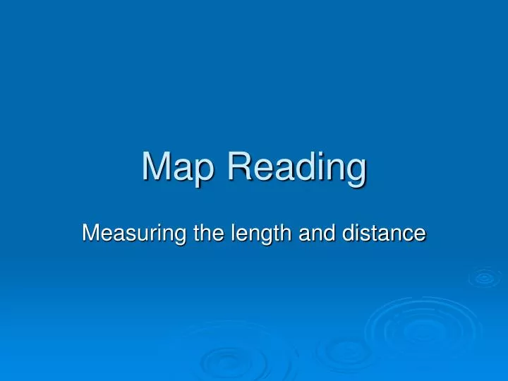 map reading n.