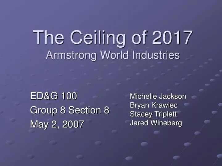the ceiling of 2017 armstrong world industries n.