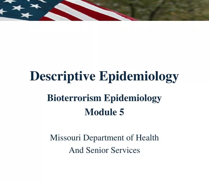 research paper on descriptive epidemiology