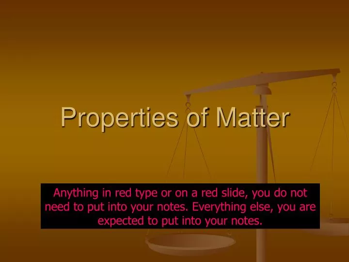 properties of matter n.
