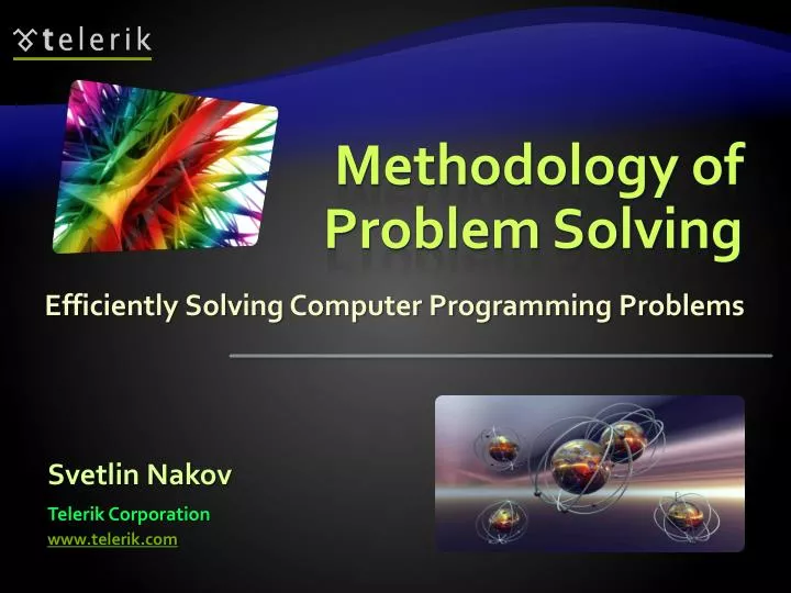 methodology of problem solving n.