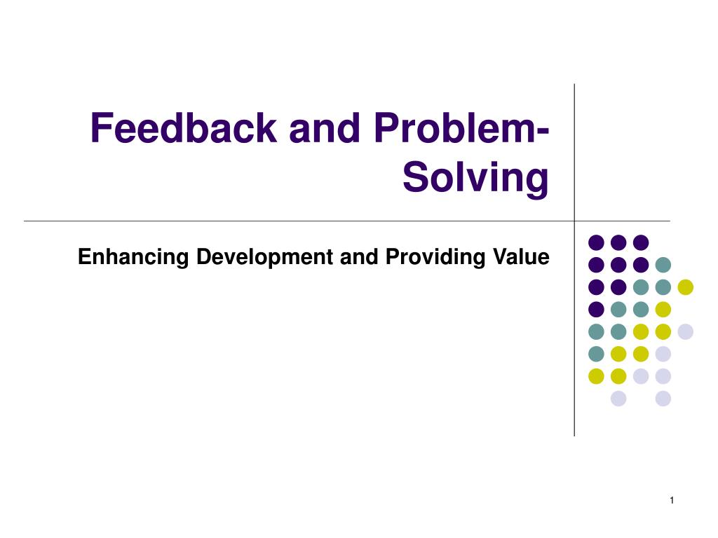 problem solving feedback