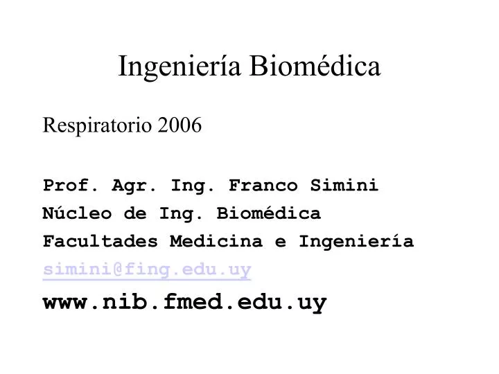 Ppt Ingenier A Biom Dica Powerpoint Presentation Free Download Id