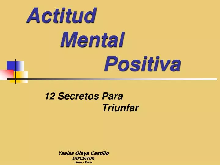 Ppt Actitud Mental Positiva Powerpoint Presentation Free