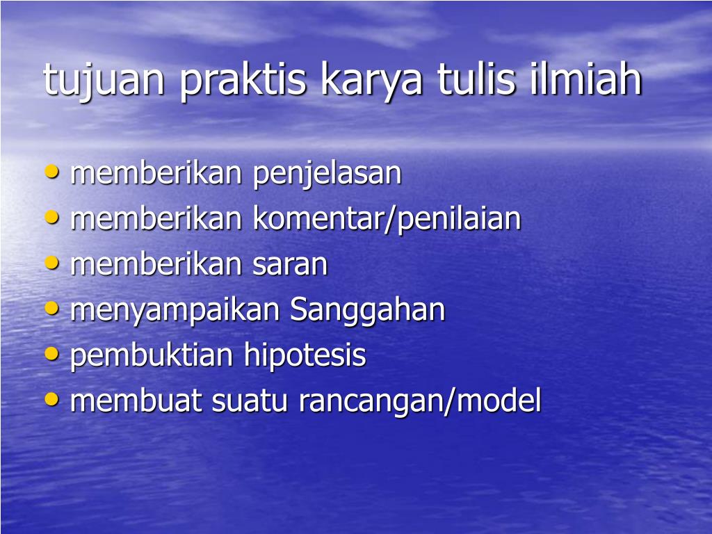 PPT - ilustrasi Penulisan Karya Tulis Ilmiah Pertemuan X PowerPoint
