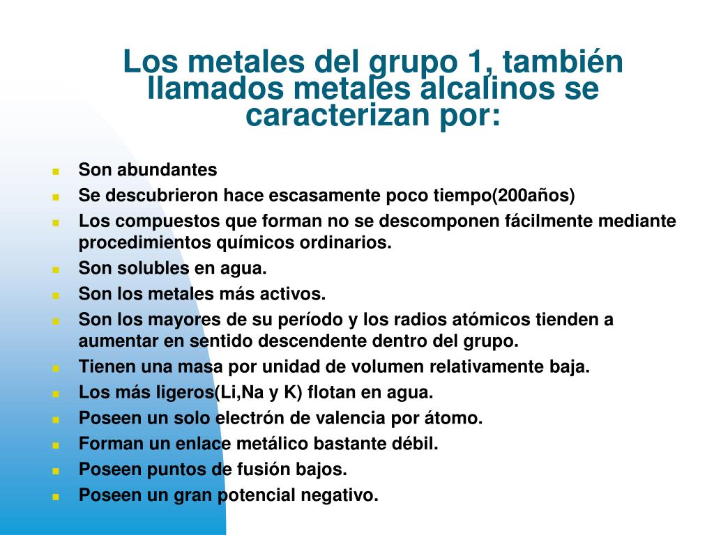 Ppt Grupo 1 Metales Alcalinos Powerpoint Presentation Free