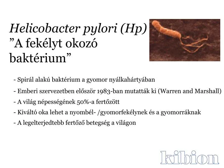 h pylori baktérium)