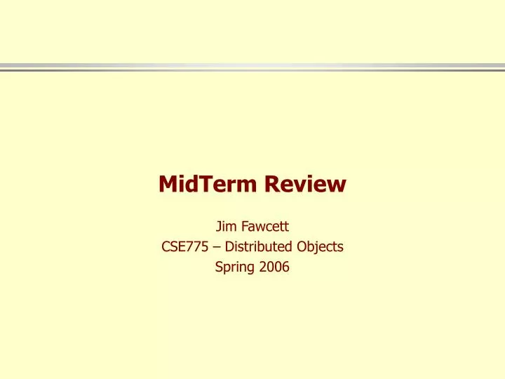 PPT - MidTerm Review PowerPoint Presentation, free download - ID:964777