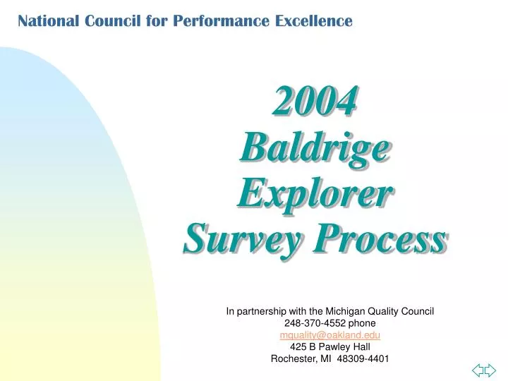 national council for performance excellence n.
