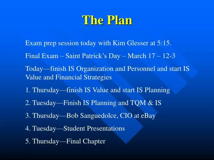 the plan n.