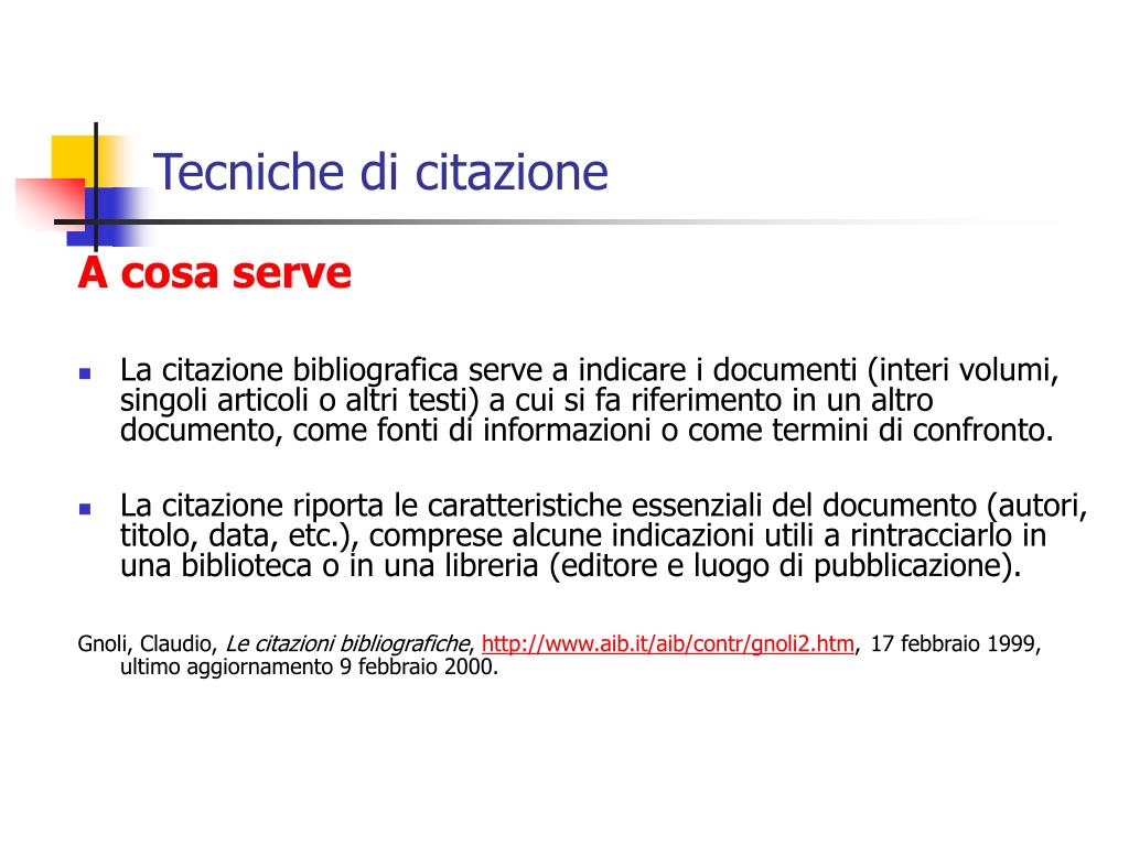 PPT - La citazione bibliografica PowerPoint Presentation, free download