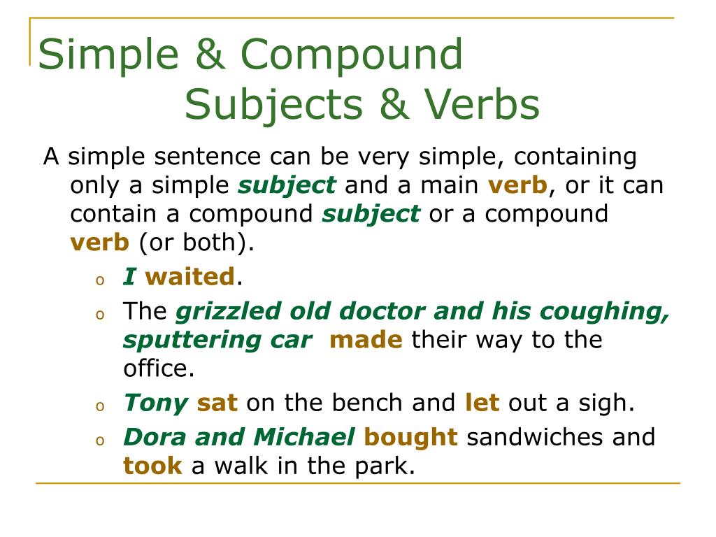 Examples Of Simple Sentence With Compound Verb لم يسبق له مثيل