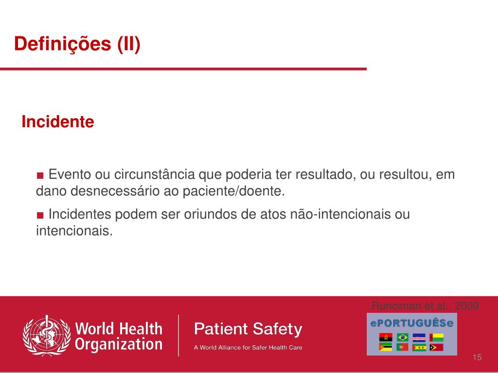 PPT - Investigação em Segurança do Paciente/Doente Curso Introdutório ...