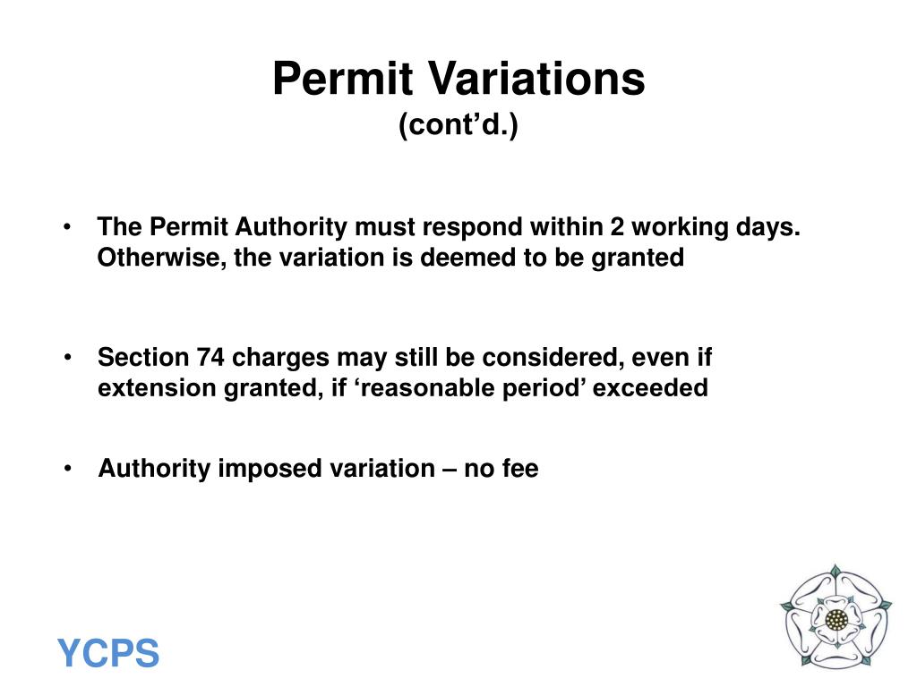 PPT - Yorkshire Common Permit Scheme For Road Works & Street Works  PowerPoint Presentation - ID:967235