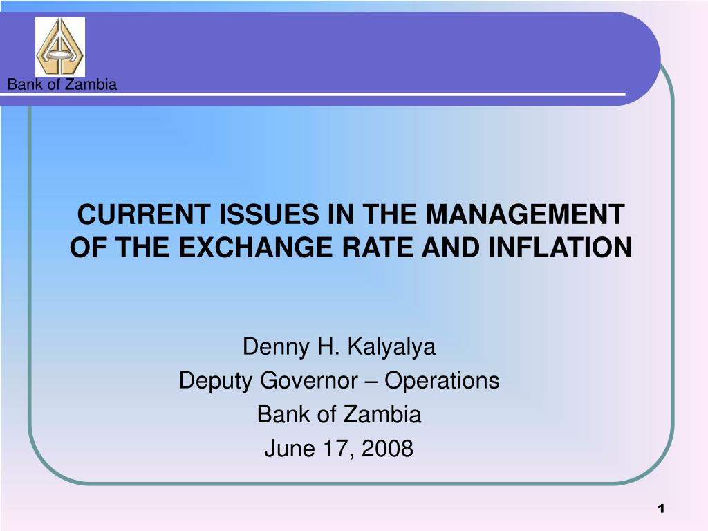 Ppt Denny H Kalyalya Deputy Governor Operations Bank Of Zambia Denny H Kalyalya Deputy Governor Operations Bank Of Zambia June 17 2008 Point Ppt Presentation