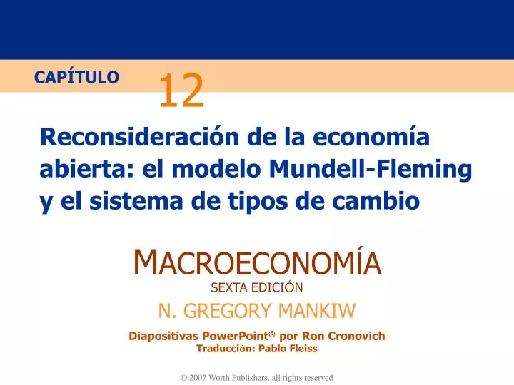 PPT - Reconsideración de la economía abierta: el modelo Mundell-Fleming y  el sistema de tipos de cambio PowerPoint Presentation - ID:967809