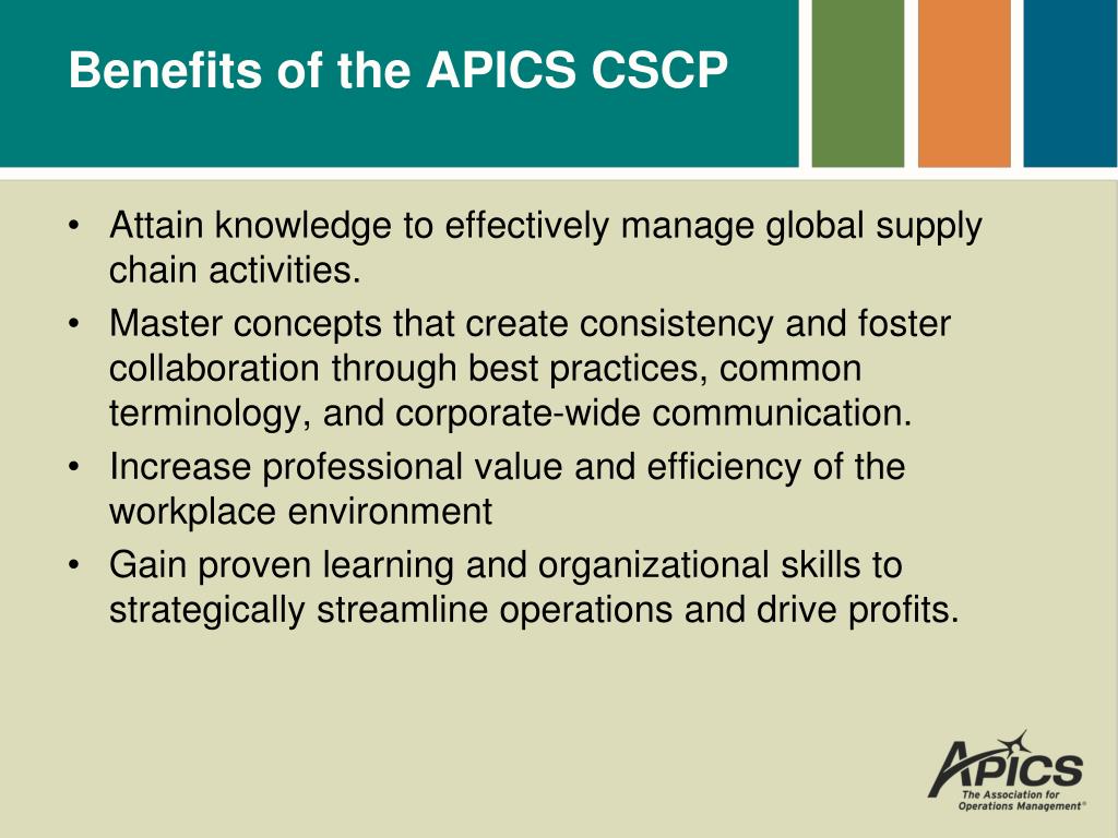 Ppt Apics Certified Supply Chain Professional Cscp Powerpoint
