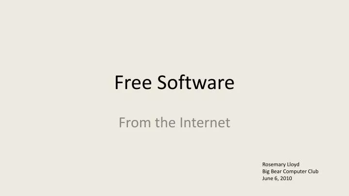 free software n.