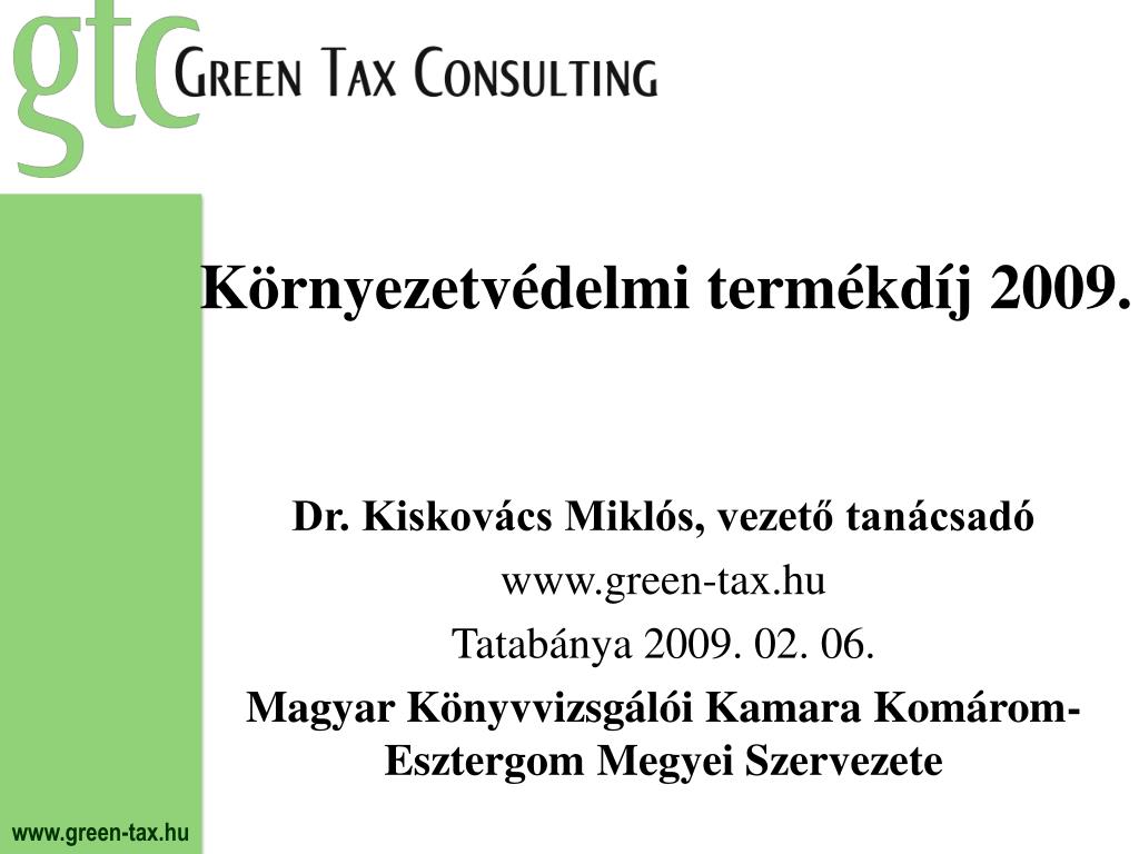 PPT - Környezetvédelmi termékdíj 2009. PowerPoint Presentation, free  download - ID:968623