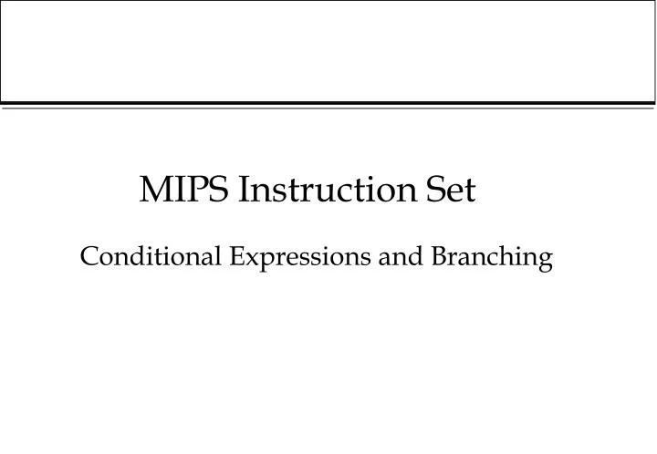 mips instruction set n.
