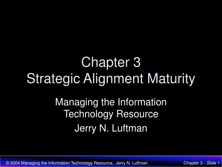chapter 3 strategic alignment maturity n.