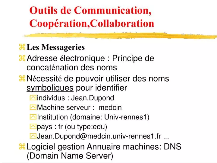 outils de communication coop ration collaboration n.