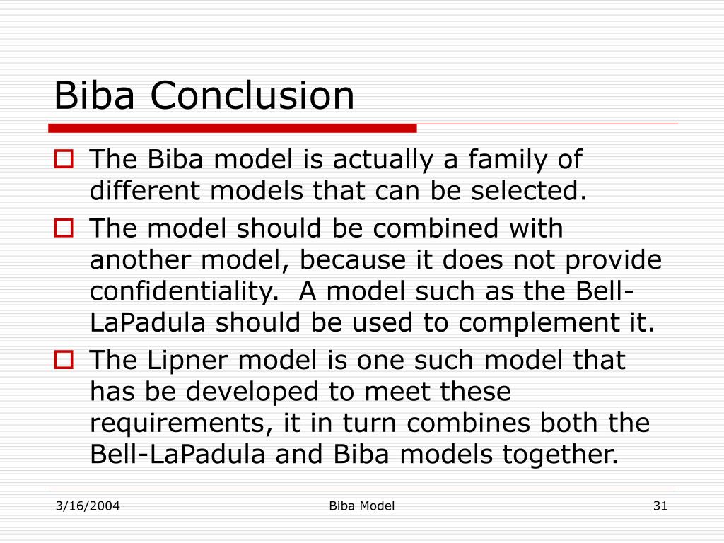 PPT - Biba Integrity Model PowerPoint Presentation, free download -  ID:970800
