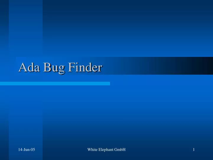 ada bug finder n.