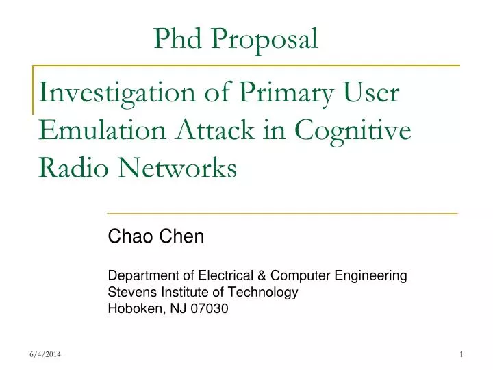 investigation of primary user emulation attack in cognitive radio networks n.