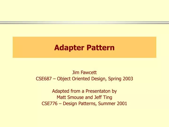 adapter pattern n.