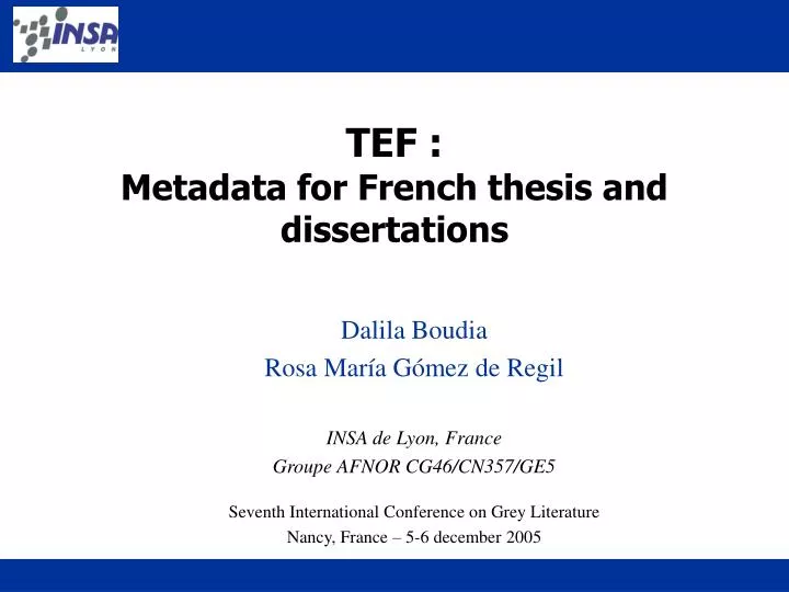 thesis srt french